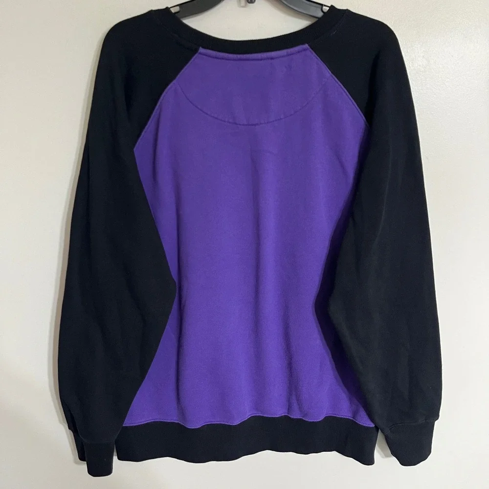NBA Los Angeles Lakers Raglan Sweatshirt Purple Black Embroidered XL RN100135‎